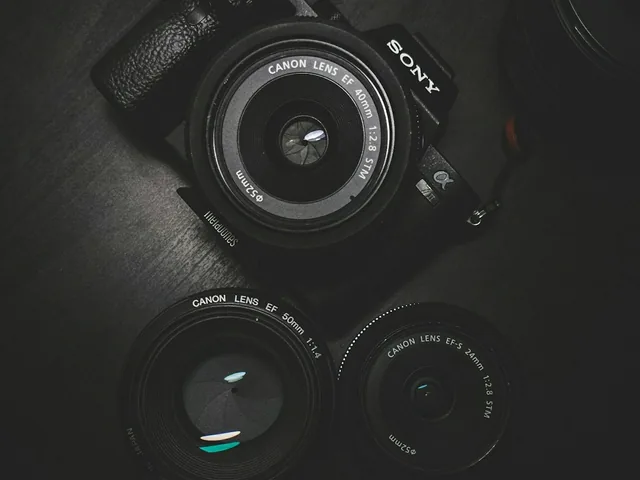 A camera and lens ready to document artwork
